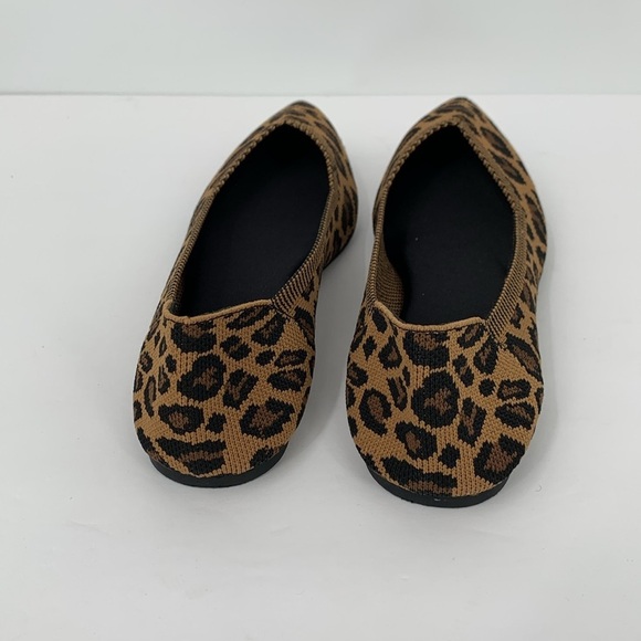 MIA Izzy pointed toe ballet flat stretch mesh fabric leopard print brown new 6 - Picture 5 of 6